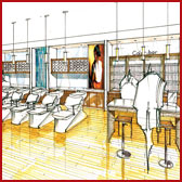 rinaldi salon and spa concept illustration